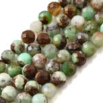  Fazettált Krizopráz Ásványgyöngy Gyöngyfüzér 8mm