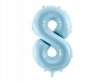 Party Deco Fólia lufi, Size 86cm, világos kék
