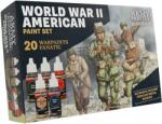 Army Painter WWII Amerikai festékkészlet, 20x18ml, 14 akril, 4 mosás, 1 hatás, 1 metál