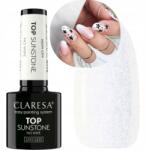 Claresa Top No Wipe Sunstone 5ml, arany csillámos, átlátszó felső, tartós manikűr (5903819830392)