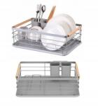 Elitehoff edényszárító, evőeszköztartóval, szürke, 43×32×14cm (E-8087)