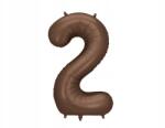 Party Deco Fólia lufi, Size 86cm, mocca színű, héliummal is fújható