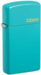 Zippo Brichetă Zippo Slim Turquoise Zippo Logo 49529ZL 49529ZL Bricheta