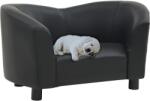 vidaXL Dog sofa 67x41x39 cm black pleather 170946
