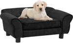 vidaXL Dog sofa 72x45x30 cm black plush 171038
