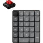 Keychron K0 Max Bluetooth / vezeték nélküli Milk POM Red mechanikus numerikus billentyűzet fekete (K0M-H1) (K0M-H1) - aqua