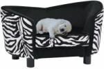 vidaXL Dog sofa 68x38x38 cm black plush 170962