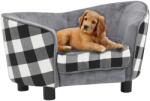 vidaXL Dog sofa 68x38 cm grey plush 170963