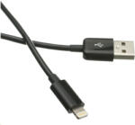 C-Tech Cablu de încărcare și sincronizare USB 2.0 Lightning (IP5 și superior), 2m, negru (CB-APL-20B)