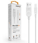 Aligator Cablu de date ALIGATOR cu conector microUSB extins, 2A, alb (DAKAMUOUTWT)