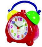 Technoline Modell K piros gyermek ébresztőóra, analóg, kristály vezérlésű, csendes működésű, színes, színes (Modell K red)