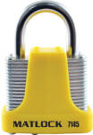  matlock 40mm masszív lakat 4-tűs zártesttel sárga mtl9507145k