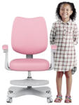Mark Adler Ergonomikus gyerekszék lábtartó, gravitációs kerekek, rózsaszín (MA-JUNIOR-4-6-PINK)