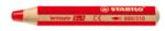 STABILO Színes ceruza, kerek, vastag, STABILO "Woody 3 in 1", piros (880/310) - nyomtassingyen