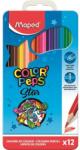Maped Színes ceruza készlet, háromszögletű, fém doboz, MAPED "Color`Peps", 12 különböző szín (832014) - nyomtassingyen