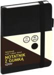 Grand Jegyzetfüzet GRAND A6 80 lapos gumis puha fekete fedelű kockás (150-1399) - nyomtassingyen