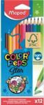 Maped Színes ceruza készlet, háromszögletű, MAPED "Color`Peps", 12 különböző szín (183212FC) - nyomtassingyen