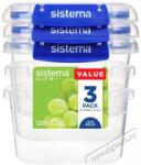 Sistema Ételtároló doboz szett, 3 db, 2 csattal, 400 ml