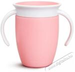 Munchkin 360 tanulópohár + cseppmentes szelep, 207 ml - rózsaszín