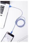 Kikkerland US113-BL-EU textilborítású Lightning kék-fehér kábel