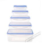 TOO KT-140 5 db-os téglalap ételtároló doboz szett 240ml+500ml+1.000ml+1.500ml+2.500ml