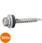 Rocast Set 500 x Surub Autoforant Cap Hex Redus si Saiba Epdm, Otel Zincat, 5.5 x 22 (COR-500xX02035522S)