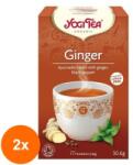 YOGI TEA Set 2 x Ceai Bio de Ghimbir, Yogi Tea, 17 Plicuri, 30.6 g