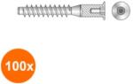 Rocast Set 100 x Surub Imbinare Unita Cap Tesit Locas Inbus SW4 Orificiu Capac Otel Zincat - 7.0 x 40 (COR-100xVR.7541.05S)