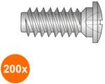Rocast Set 200 x Eurosurub Cap Bombat O9 mm Locas Z Filet Dublu Otel Zamac-L 12 (COR-200xVR.7461.04S)