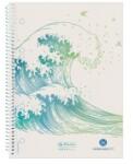 Pelikan Caiet A5, 70 File, cu Spirala, Matematica, Motiv Wave Greenline (HRZ-50033492)