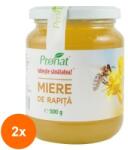 Pronat Glass Pack Set 2 x Miere de Rapita, 500 g, Pronat