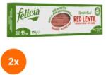 Felicia Bio Set 2 x Spaghete Bio din Linte Rosie, 250 g, Felicia