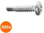 Rocast Set 500 x Surub Autoforant Cap Bombat Forma N 7504 Otel Vopsit-4.2x13 R 6005 (COR-500x7504N421315S)