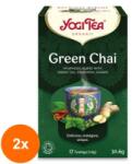 YOGI TEA Set 2 x Ceai Bio Verde, Yogi Tea, 17 Plicuri, 30.6 g