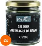 Pronat Glass Pack Set 2 x Sare Neagra de Hawaii, 200g, Sel Noir