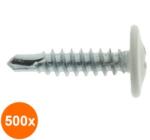 Rocast Set 500 x Surub Autoforant Cap Special Plat+saiba Otel Vopsit-4.2x16 R 9010 (COR-500xX0213421610S)