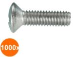 Rocast Set 1000 x Surub Cap Semiinecat Locas Cruciform 966 Otel Gr. 4.8 Zincat-M4 x 10 (COR-1000x09664410S)