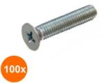 Rocast Set 100 x Surub Cap Inecat Locas Cruciform 965 Otel Gr. 4.8 Zincat-M8 x 35 (COR-100x09654835S)