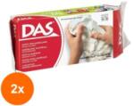 DAS Set 2 x Pasta de Modelaj DAS, Alba, 1 kg (CUL-2xFL0387500)