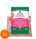 SanoVita Set 2 x Sare Roz de Himalaya Grunjoasa Iodata, Sanovita, 500 g