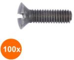 Rocast Set 100 x Surub Cap Semiinecat Crestat 964 Otel Gr. 4.8 Zincat-M6 x 45 (COR-100x09644645S)