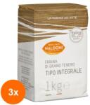 Naldoni Set 3 x Faina din Grau Tanar Integrala, Naldoni, 1 kg