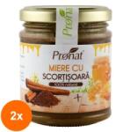 Pronat Glass Pack Set 2 x Miere cu Scortisoara, 220 g, Pronat