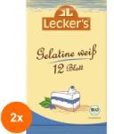 Lecker's Set 2 x Gelatina Alba Bio 12 Foi - 20g Lecker`s