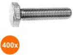 Rocast Set 400 x Surub Total Filetat Cap Hexagonal 933 Otel Gr. 8.8 Zincat-M3 x 10 (COR-400x09338310S)