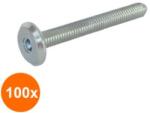 Rocast Set 100 x Surub Filet M6 / M8 Cap Cilindric Locas Inbus Sw 4 Otel Zincat-M 6 x 90 (COR-100XSCN.690S)
