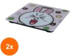 Zilan Set 2 x Cantar Electronic Persoane, Model Iepure, 26 x 26 cm, Capacitate Maxima 180 kg (LIZ-2xZLN-ZTS8164) Cantar baie