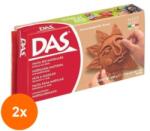 DAS Set 2 x Pasta Modelaj cu Uscare la Aer, DAS, Teracota, 0.5 kg (CUL-2xFL0387100)