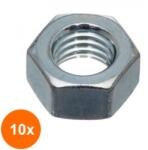Rocast Set 10 x Piulita Hexagonala Pas Fin 934 Otel Gr. 8-M18 x 1.5 (COR-10x093411815S)