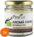 Pronat Glass Pack Set 2 x Aroma Naturala de Vanilie Bio, 80 g
